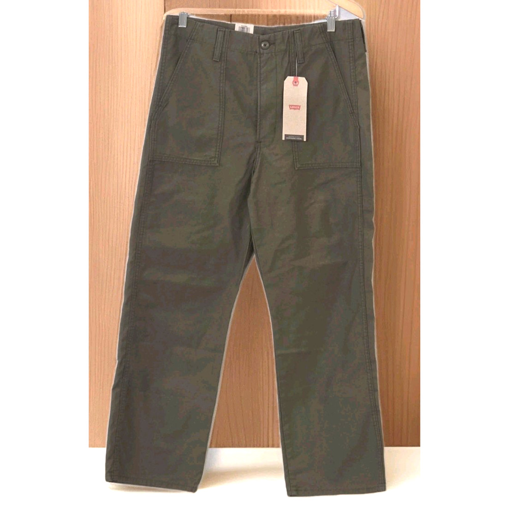Levis Women’s Ribcage Straight Wide Leg Pants Olive Night Green Size 31Wx29L NWT